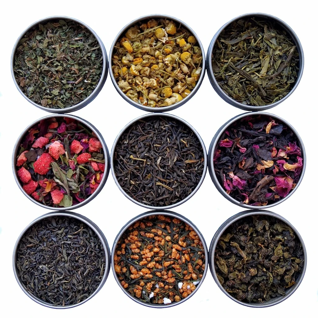 Asortyment herbat ziołowych